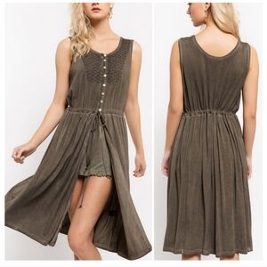 POL Taylor Burnout Boho Long Vest